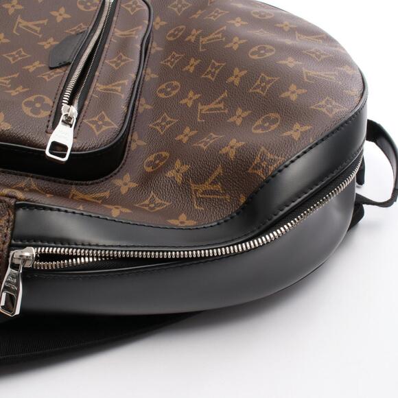LOUIS VUITTON Josh Backpack Coated Canvas Leather Monogram Men's Brown Black ... - Picture 8 of 10